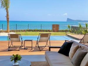 Pointe Azur private pool area sea view