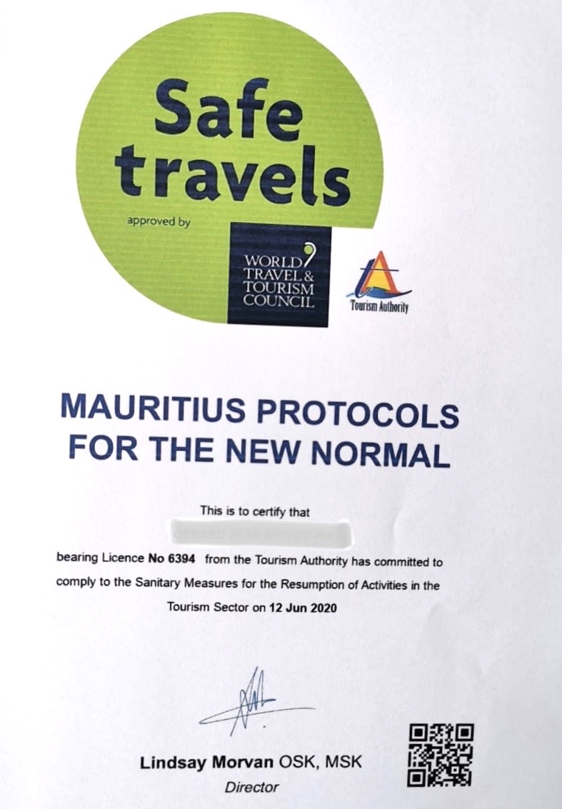 Safe travels Mauritius Protocols for the new normal